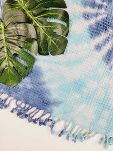 Bath Towel, Waffle Towel, Turkish Beach Towel, Handmade Tie dye