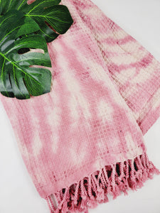 Bath Towel, Waffle Towel, Turkish Beach Towel, Handmade Tie dye