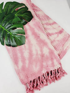 Bath Towel, Waffle Towel, Turkish Beach Towel, Handmade Tie dye