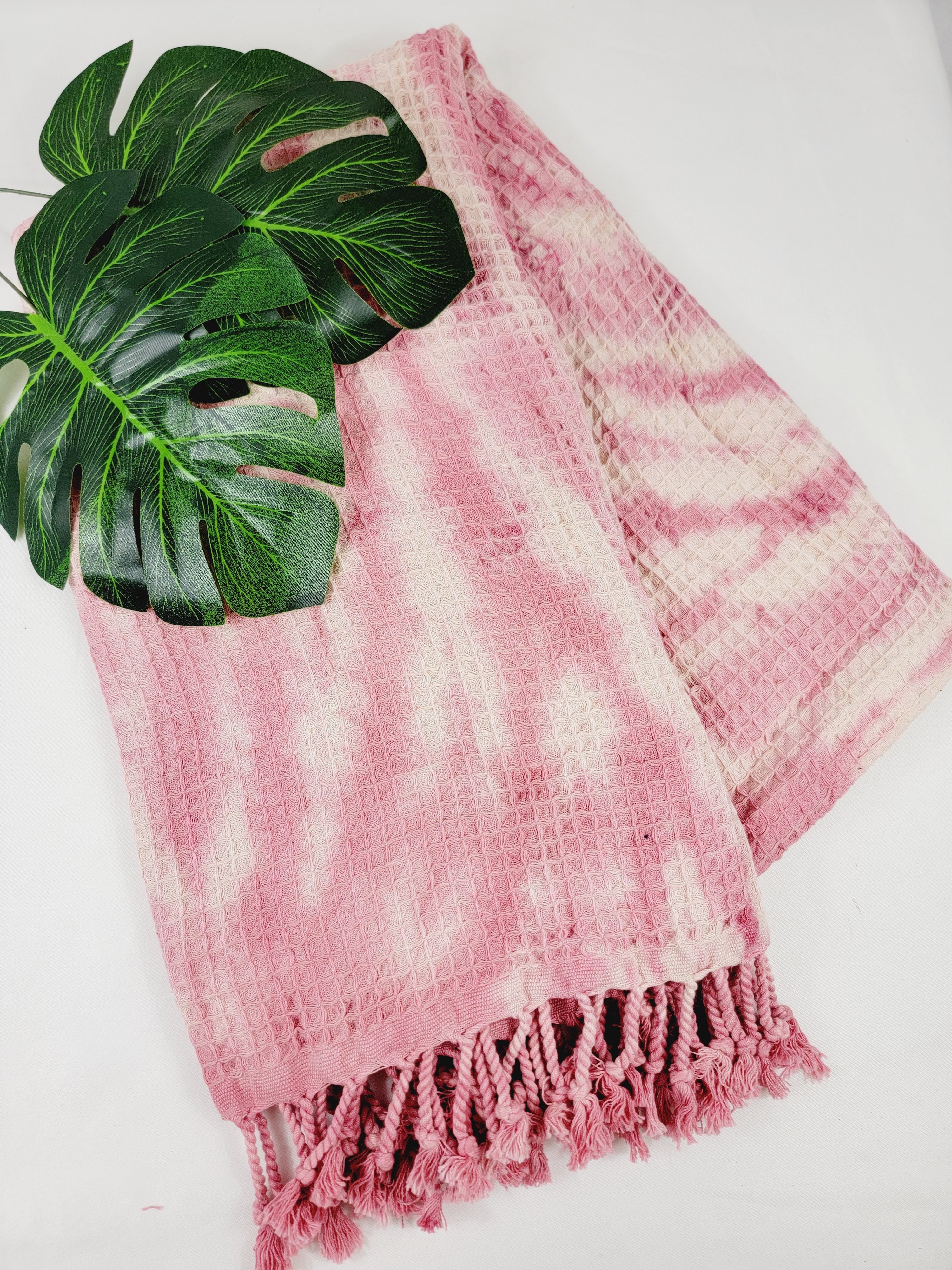Bath Towel, Waffle Towel, Turkish Beach Towel, Handmade Tie dye