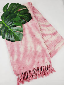 Bath Towel, Waffle Towel, Turkish Beach Towel, Handmade Tie dye