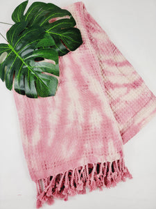 Bath Towel, Waffle Towel, Turkish Beach Towel, Handmade Tie dye