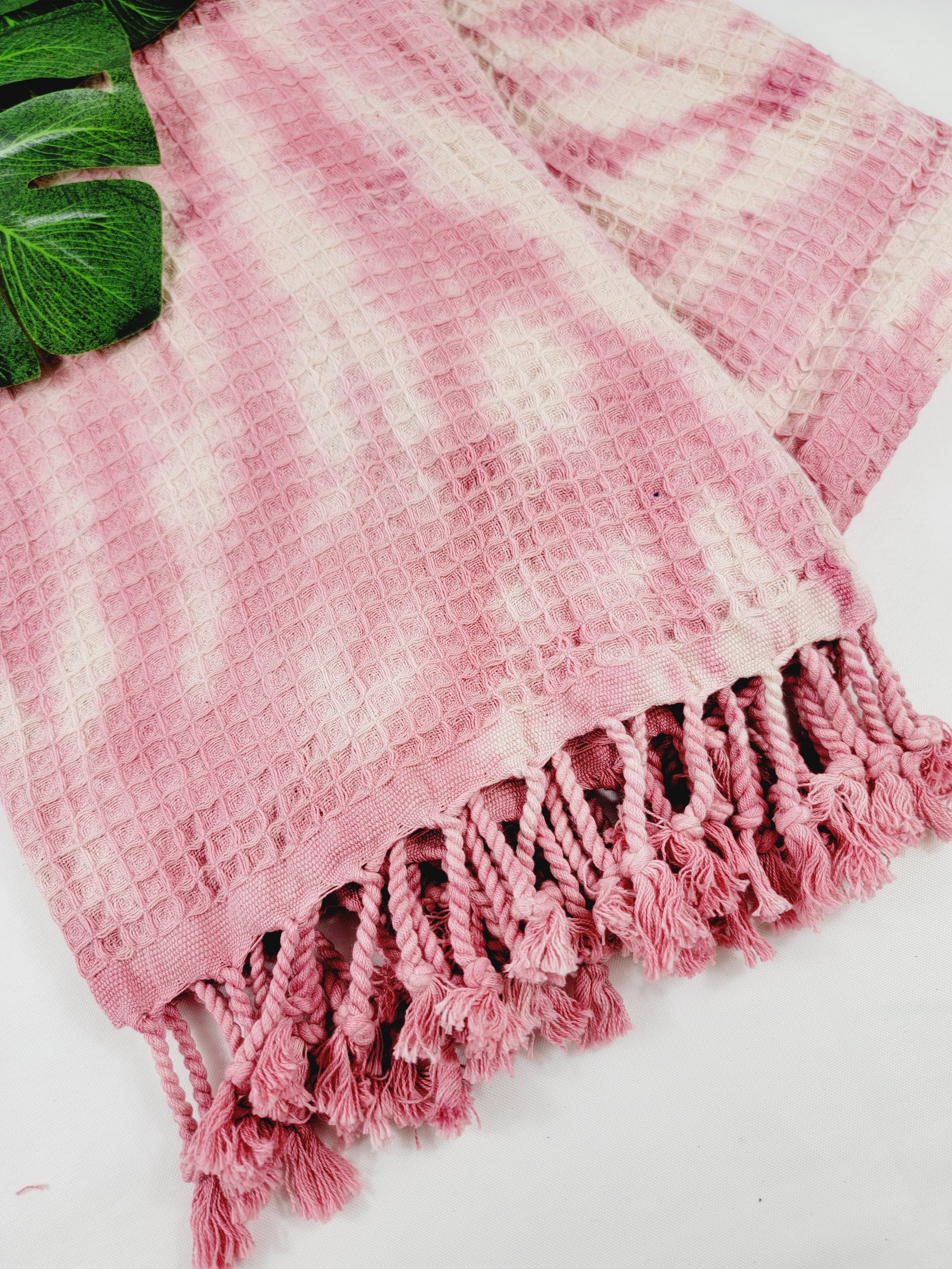 Bath Towel, Waffle Towel, Turkish Beach Towel, Handmade Tie dye