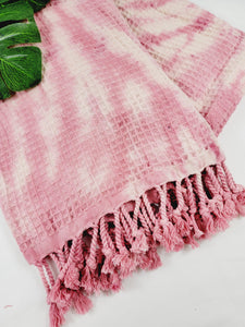 Bath Towel, Waffle Towel, Turkish Beach Towel, Handmade Tie dye