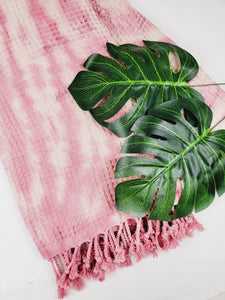 Bath Towel, Waffle Towel, Turkish Beach Towel, Handmade Tie dye