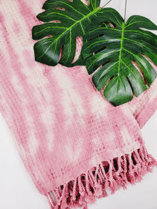 Bath Towel, Waffle Towel, Turkish Beach Towel, Handmade Tie dye