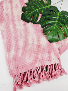Bath Towel, Waffle Towel, Turkish Beach Towel, Handmade Tie dye