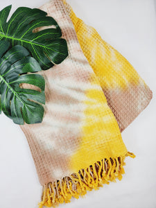 Bath Towel, Waffle Towel, Turkish Beach Towel, Handmade Tie dye