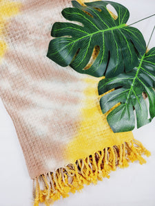 Bath Towel, Waffle Towel, Turkish Beach Towel, Handmade Tie dye
