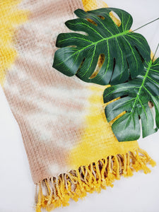 Bath Towel, Waffle Towel, Turkish Beach Towel, Handmade Tie dye
