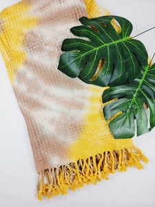Bath Towel, Waffle Towel, Turkish Beach Towel, Handmade Tie dye