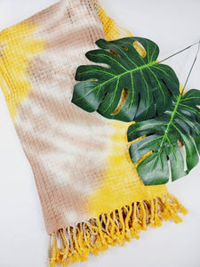 Bath Towel, Waffle Towel, Turkish Beach Towel, Handmade Tie dye