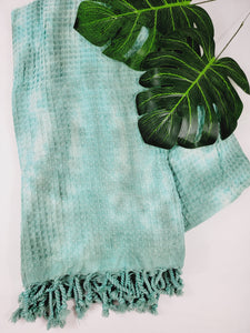 Bath Towel, Waffle Towel, Turkish Beach Towel, Handmade Tie dye