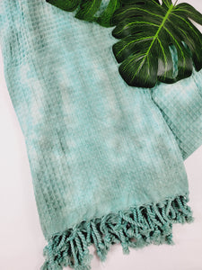 Bath Towel, Waffle Towel, Turkish Beach Towel, Handmade Tie dye