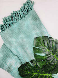 Bath Towel, Waffle Towel, Turkish Beach Towel, Handmade Tie dye