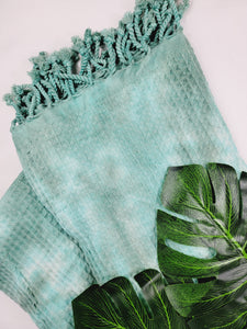 Bath Towel, Waffle Towel, Turkish Beach Towel, Handmade Tie dye