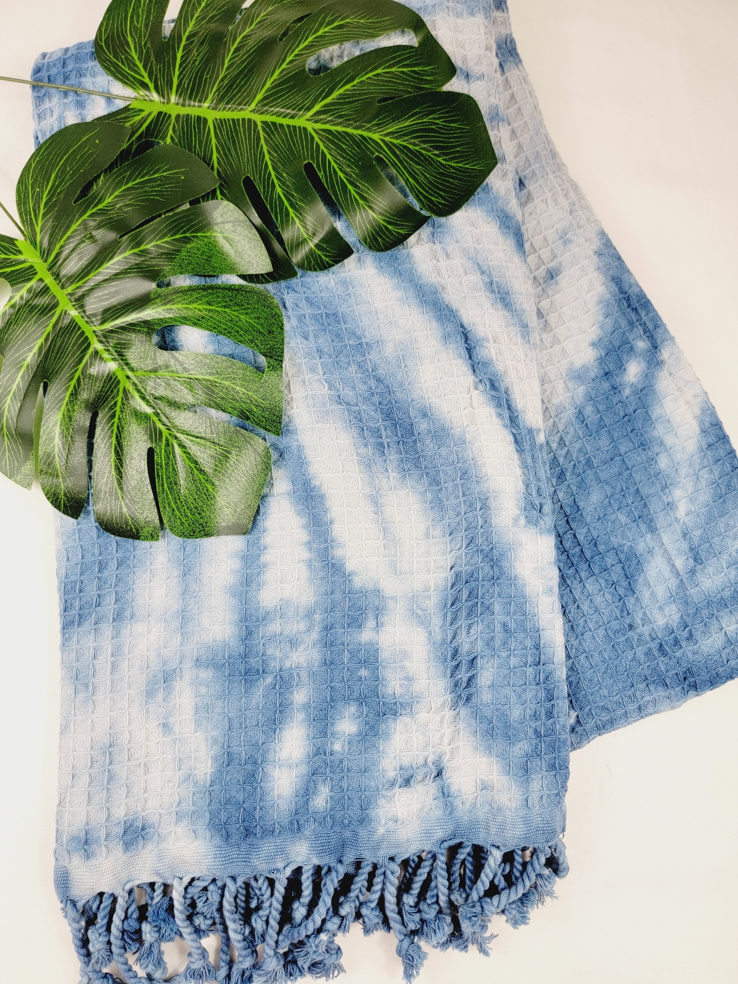 Bath Towel, Waffle Towel, Turkish Beach Towel, Handmade Tie dye