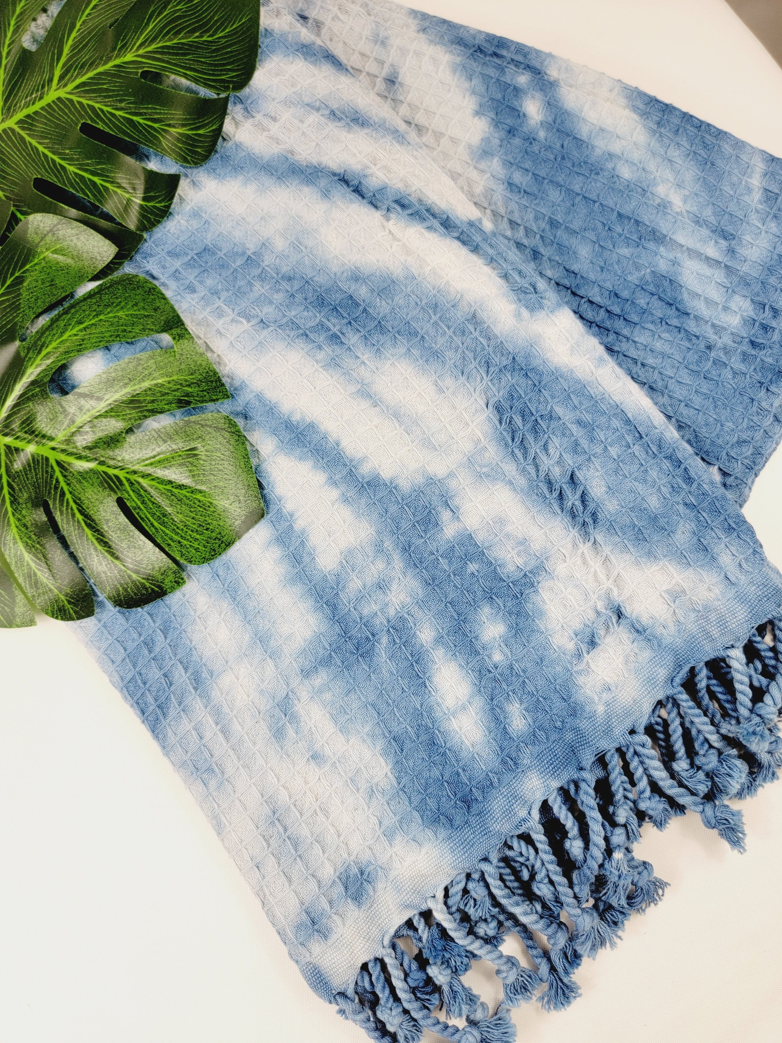 Bath Towel, Waffle Towel, Turkish Beach Towel, Handmade Tie dye