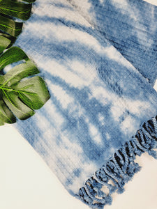 Bath Towel, Waffle Towel, Turkish Beach Towel, Handmade Tie dye