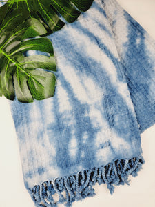 Bath Towel, Waffle Towel, Turkish Beach Towel, Handmade Tie dye