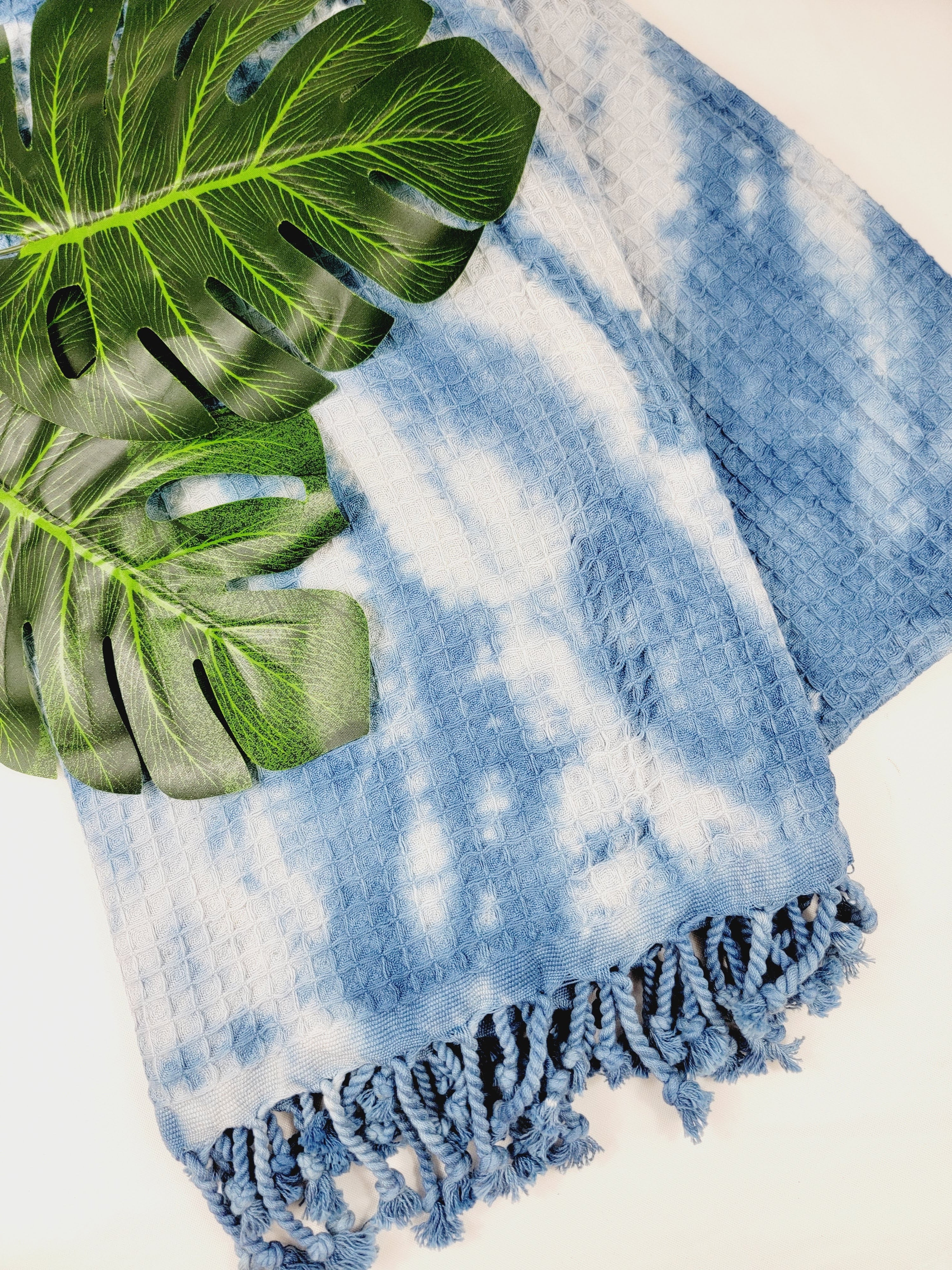Bath Towel, Waffle Towel, Turkish Beach Towel, Handmade Tie dye