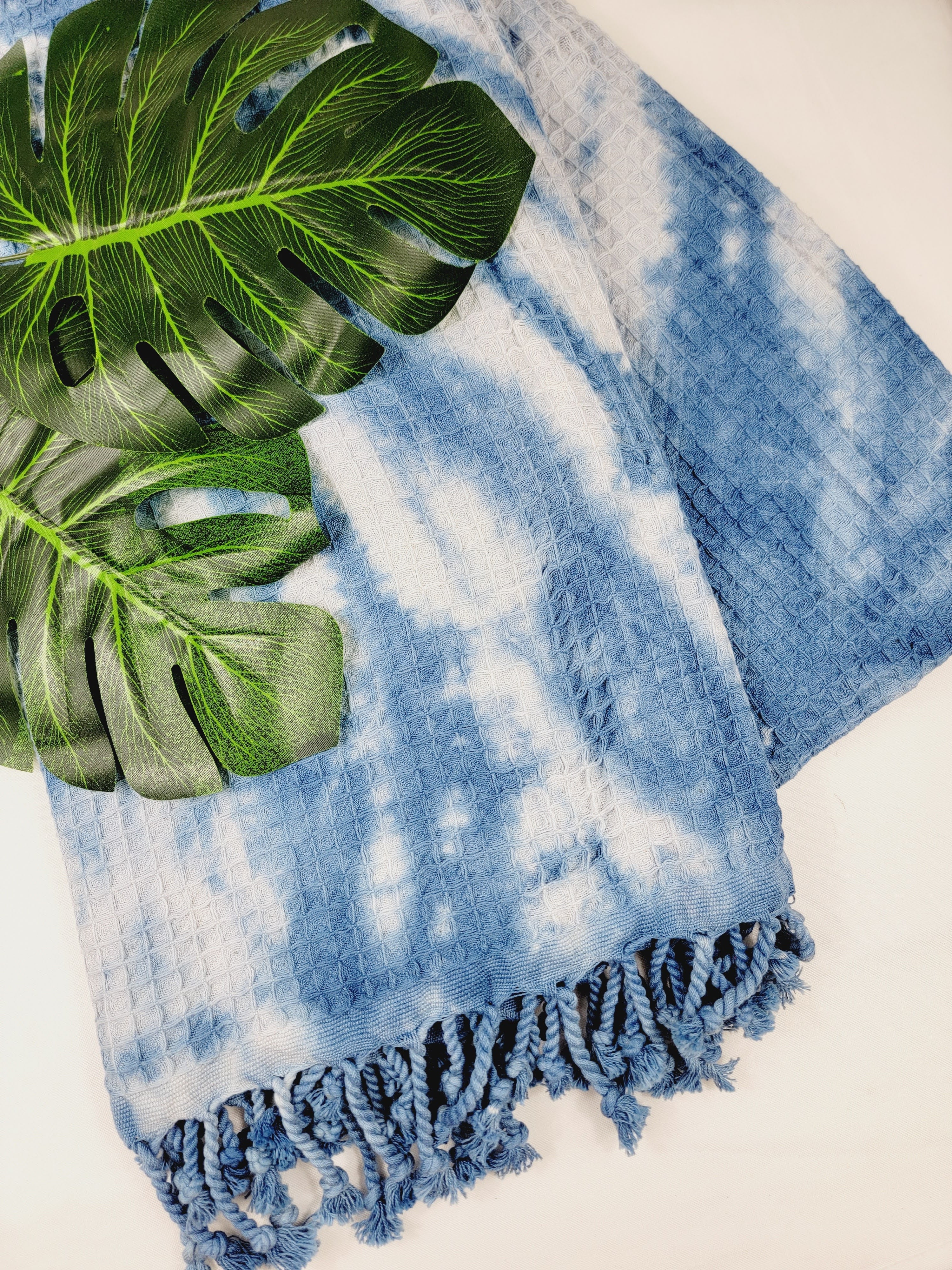 Bath Towel, Waffle Towel, Turkish Beach Towel, Handmade Tie dye
