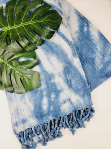 Bath Towel, Waffle Towel, Turkish Beach Towel, Handmade Tie dye