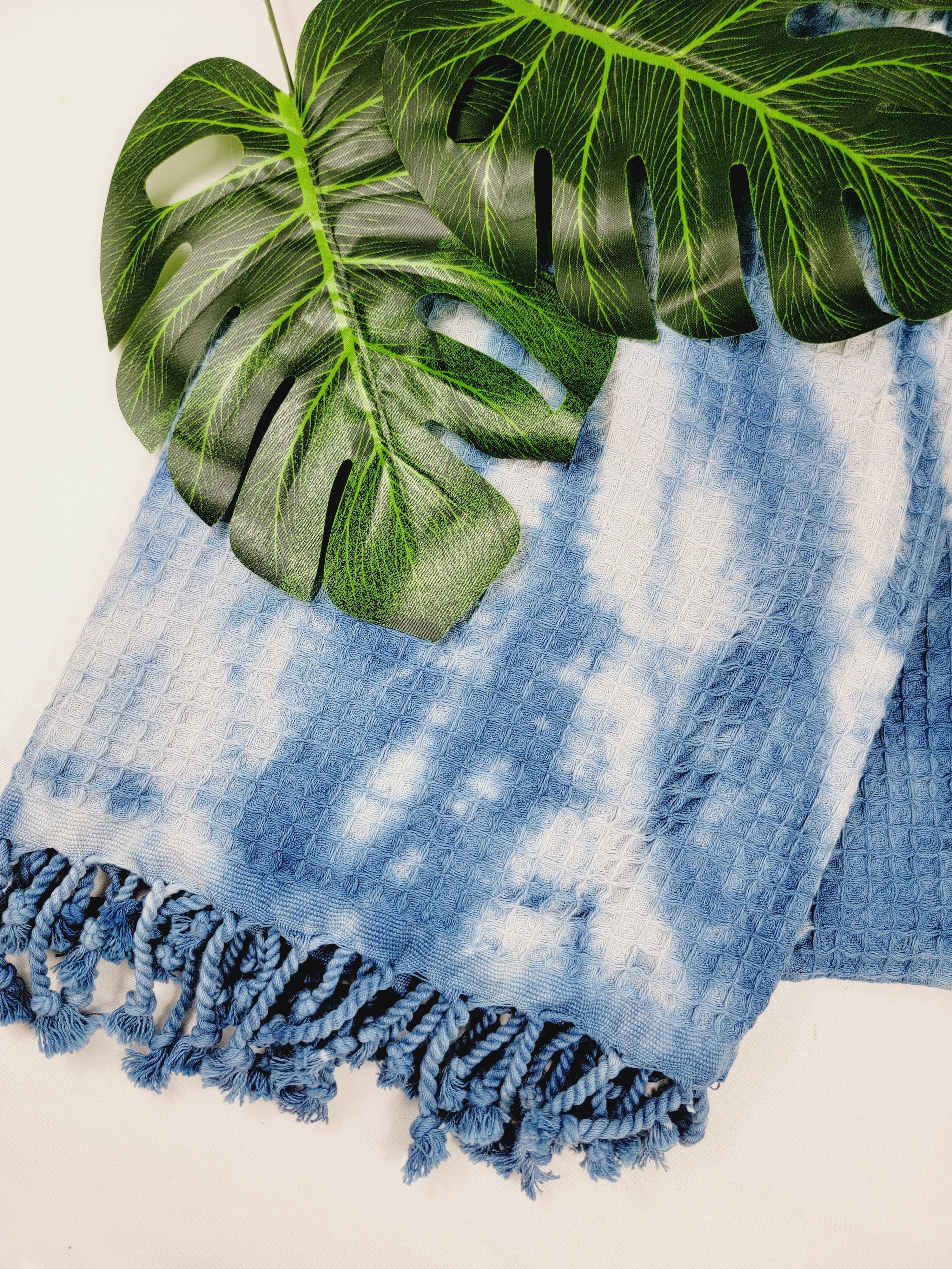 Bath Towel, Waffle Towel, Turkish Beach Towel, Handmade Tie dye