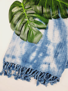 Bath Towel, Waffle Towel, Turkish Beach Towel, Handmade Tie dye