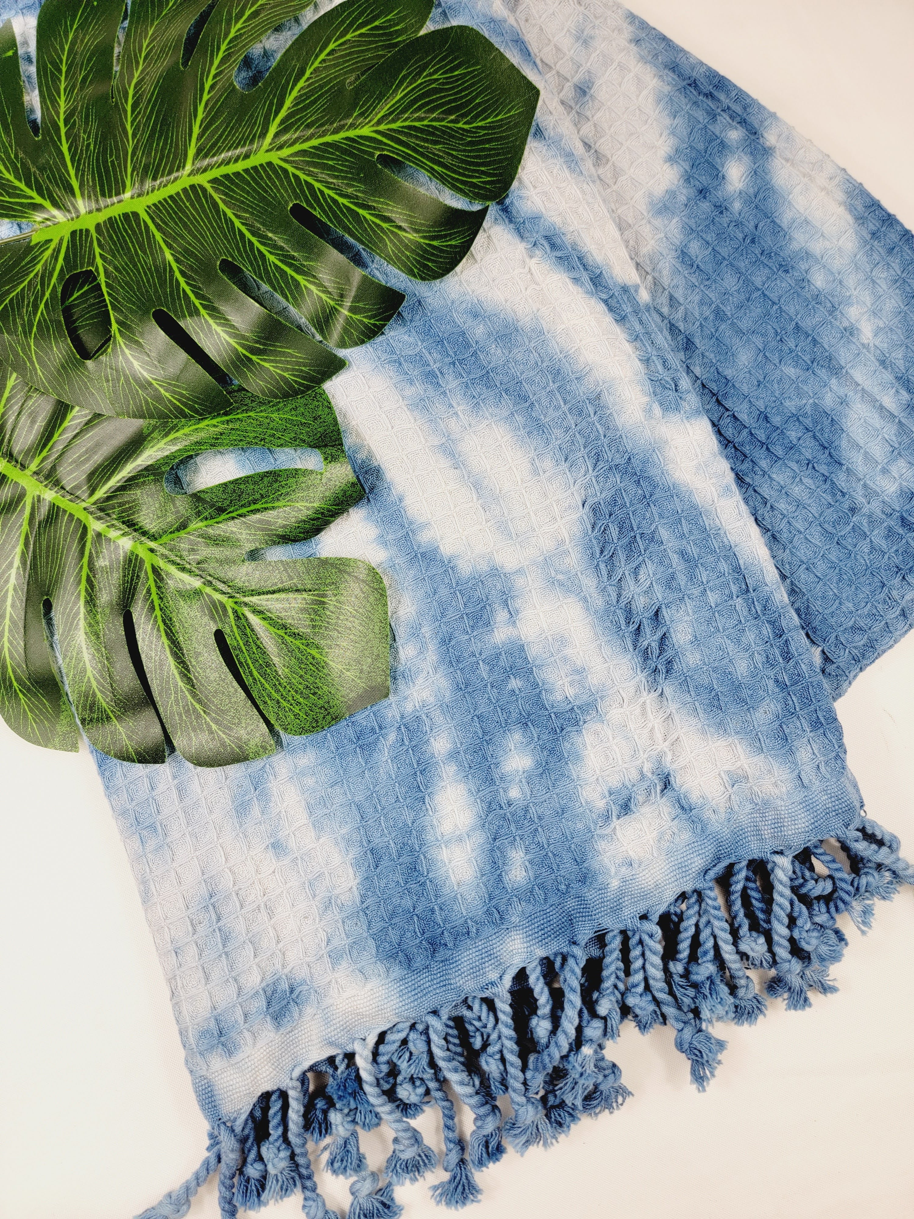 Bath Towel, Waffle Towel, Turkish Beach Towel, Handmade Tie dye