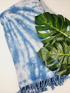 Bath Towel, Waffle Towel, Turkish Beach Towel, Handmade Tie dye