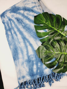 Bath Towel, Waffle Towel, Turkish Beach Towel, Handmade Tie dye