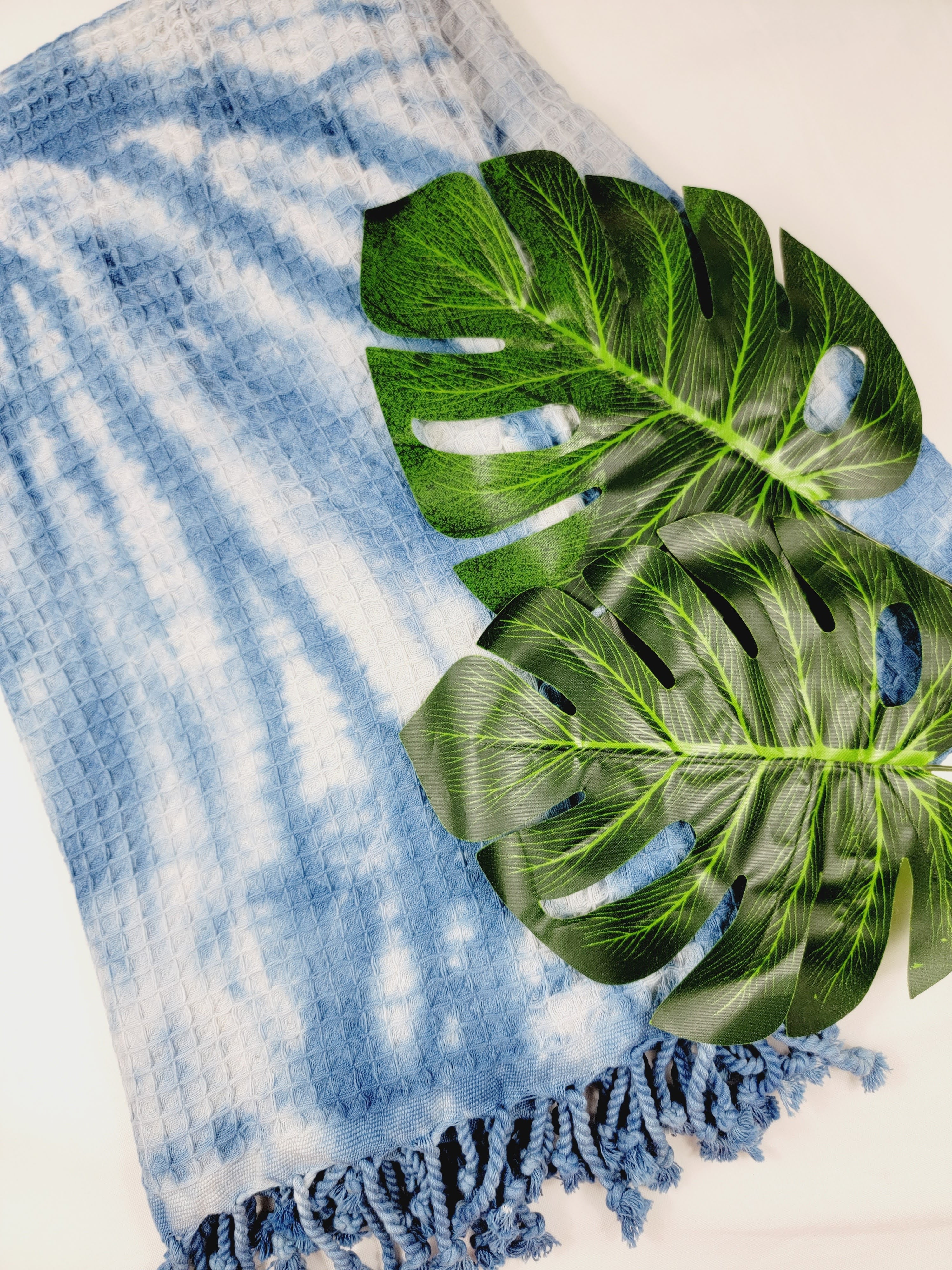 Bath Towel, Waffle Towel, Turkish Beach Towel, Handmade Tie dye