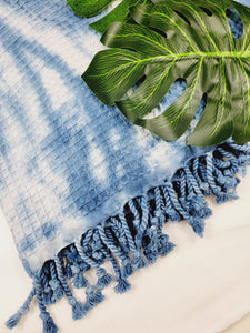 Bath Towel, Waffle Towel, Turkish Beach Towel, Handmade Tie dye
