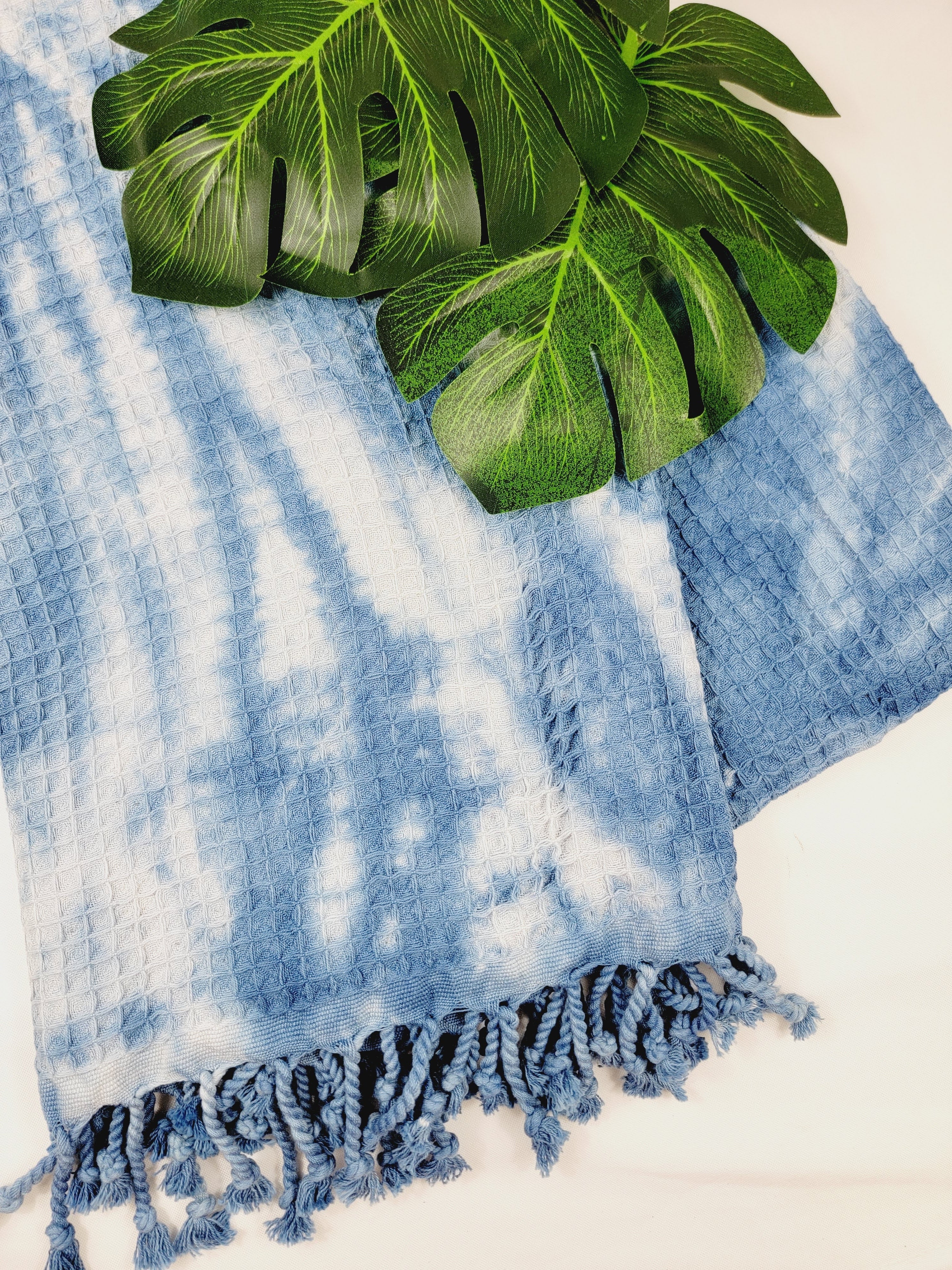 Bath Towel, Waffle Towel, Turkish Beach Towel, Handmade Tie dye