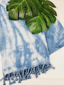 Bath Towel, Waffle Towel, Turkish Beach Towel, Handmade Tie dye