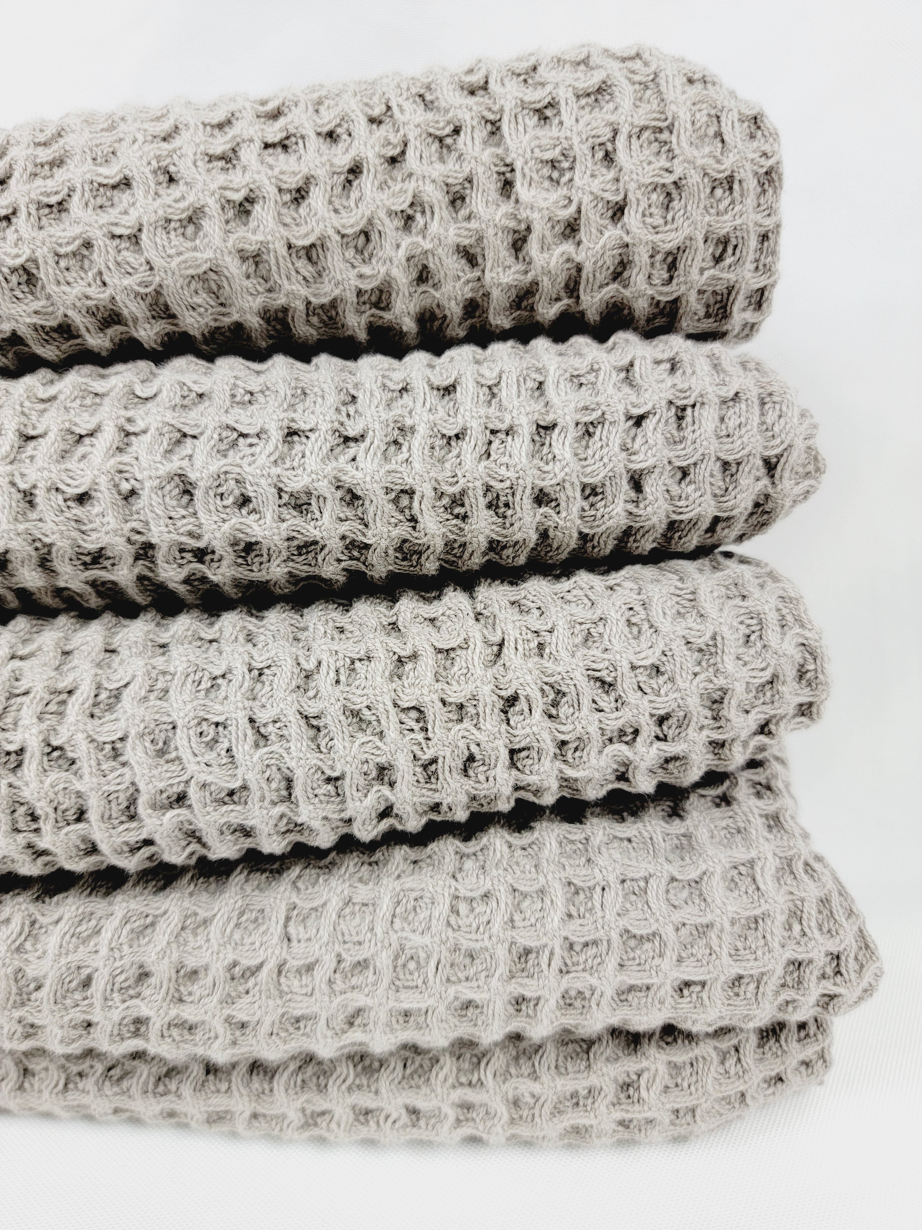 Waffle Towel, Throw Lightweight Quick Dry - Gray