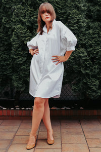COTTON SHIRT DRESS SHORT SLEEVED - EEBRU