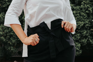 WHITE BLOUSE WITH SHORT FRONT 3/4 SLEEVE - EEBRU