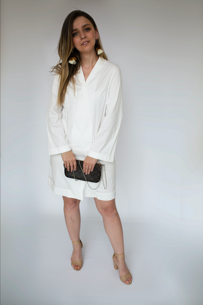 VESTIDO ENVOLVENTE MANGAS ABIERTAS