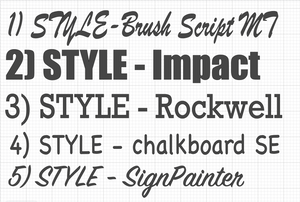 Customized Writings 11x4 Inches
